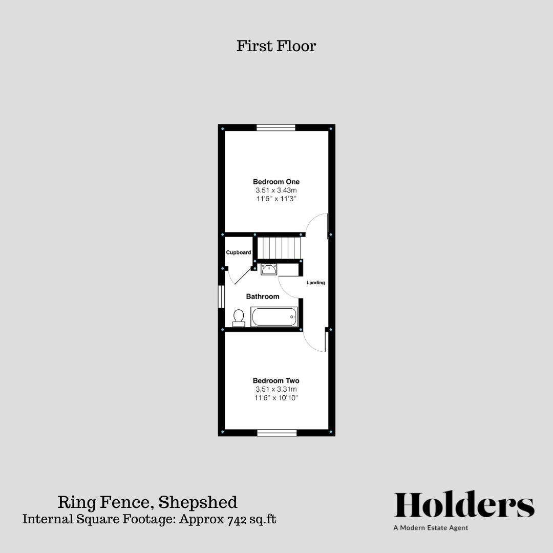 First Floor Floorplan for Ring Fence, Shepshed, Loughborough
