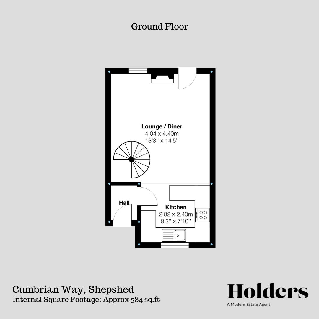 Ground Floor Floorplan for Cumbrian Way, Shepshed, Loughborough
