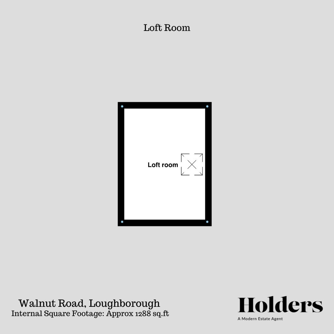 Loft Room Floorplan for Walnut Road, Loughborough