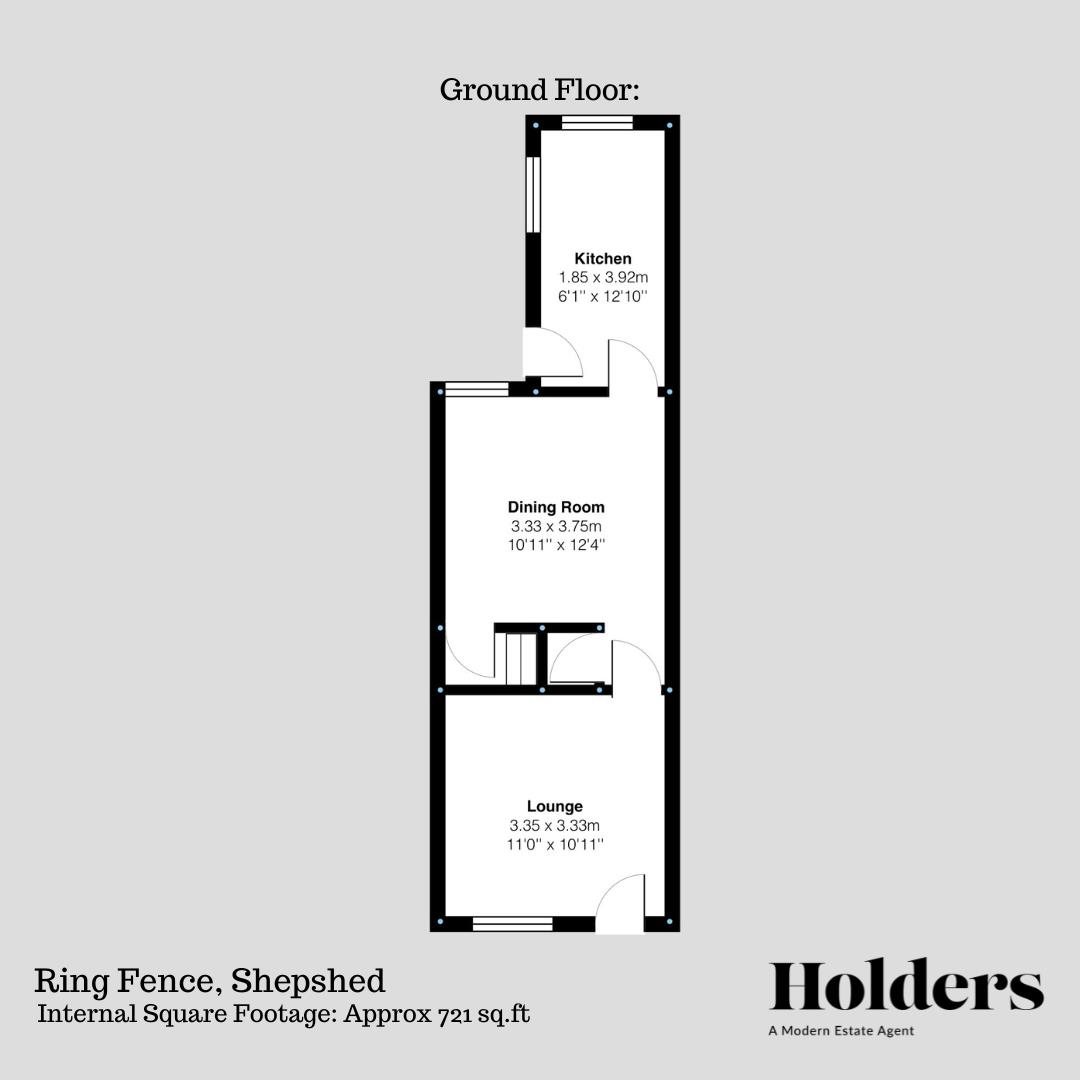 Ground Floor Floorplan for Ring Fence, Shepshed, Loughborough