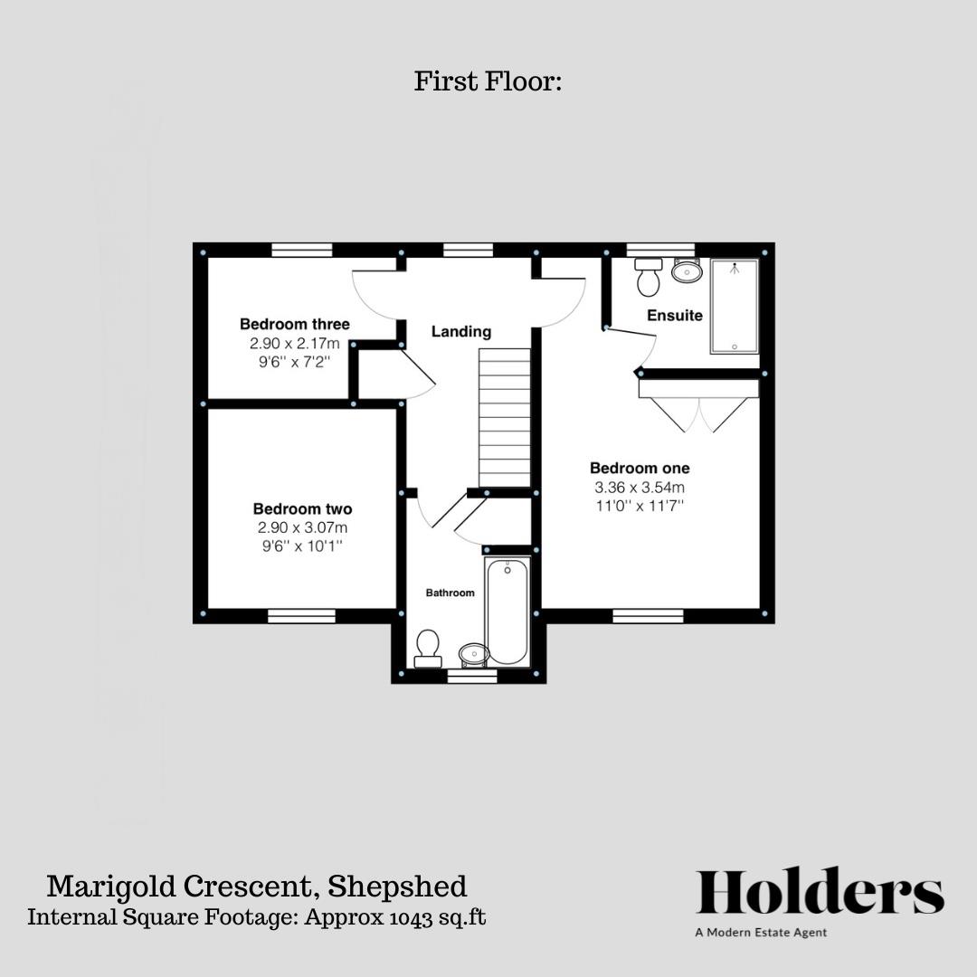 First Floor Floorplan for Marigold Crescent, Shepshed