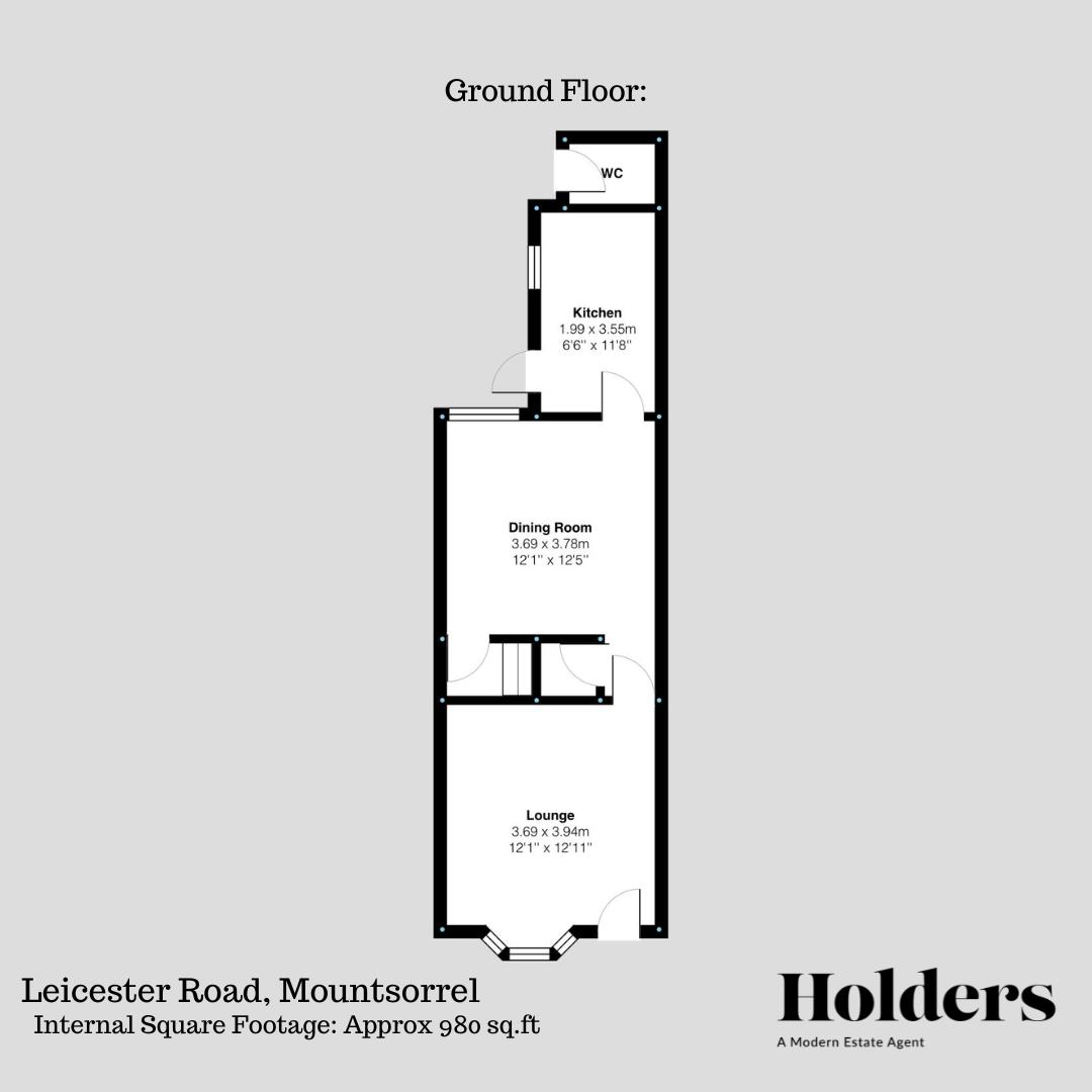 Ground Floor Floorplan for Leicester Road, Mountsorrel