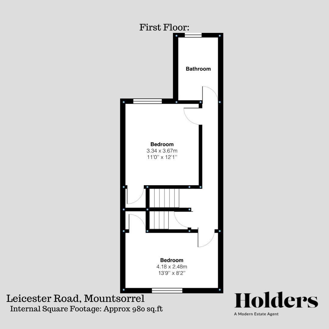 First Floor Floorplan for Leicester Road, Mountsorrel