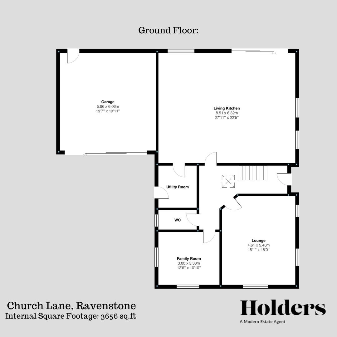 Ground Floor Floorplan for Church Lane, Ravenstone, Coalville