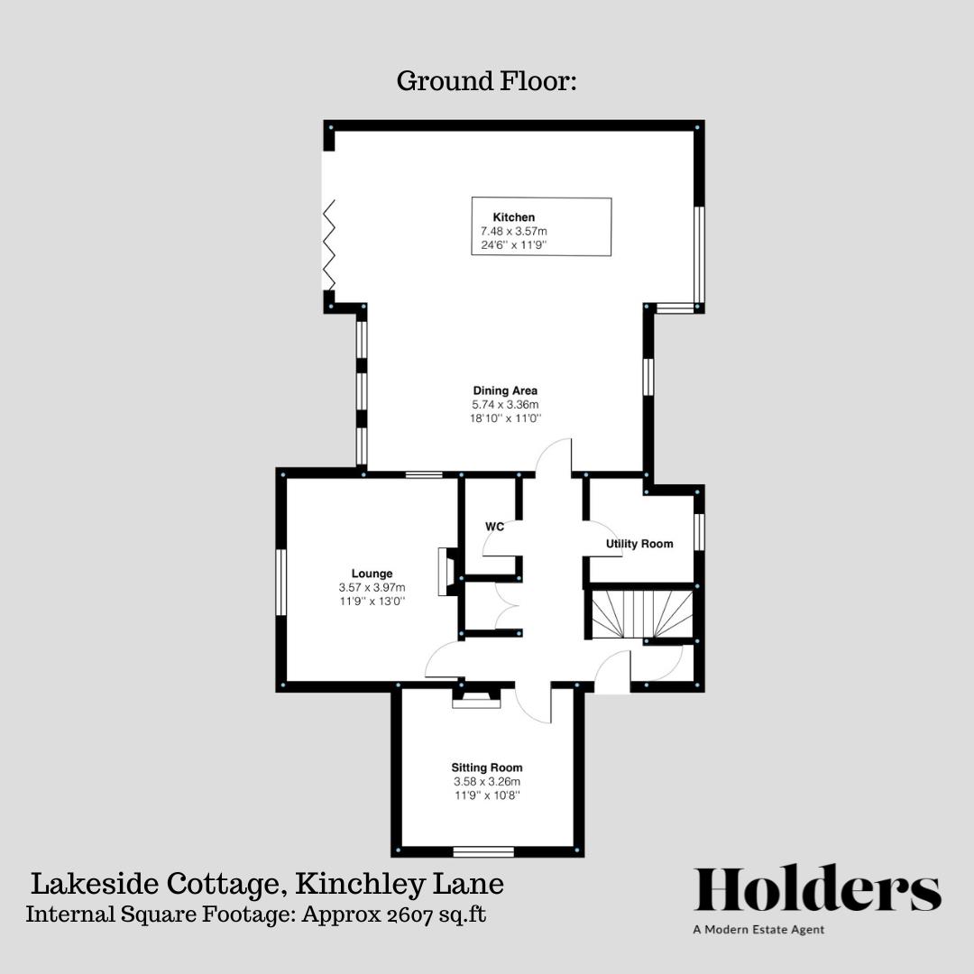 Ground Floor Floorplan for Kinchley Lane, Rothley, Leicester