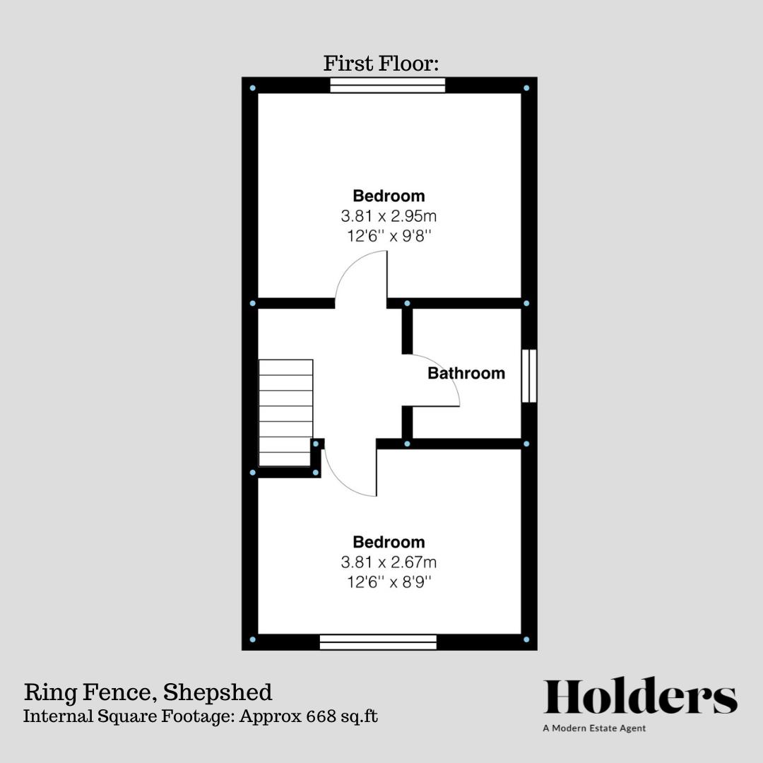 First Floor Floorplan for Ring Fence, Shepshed, Loughborough