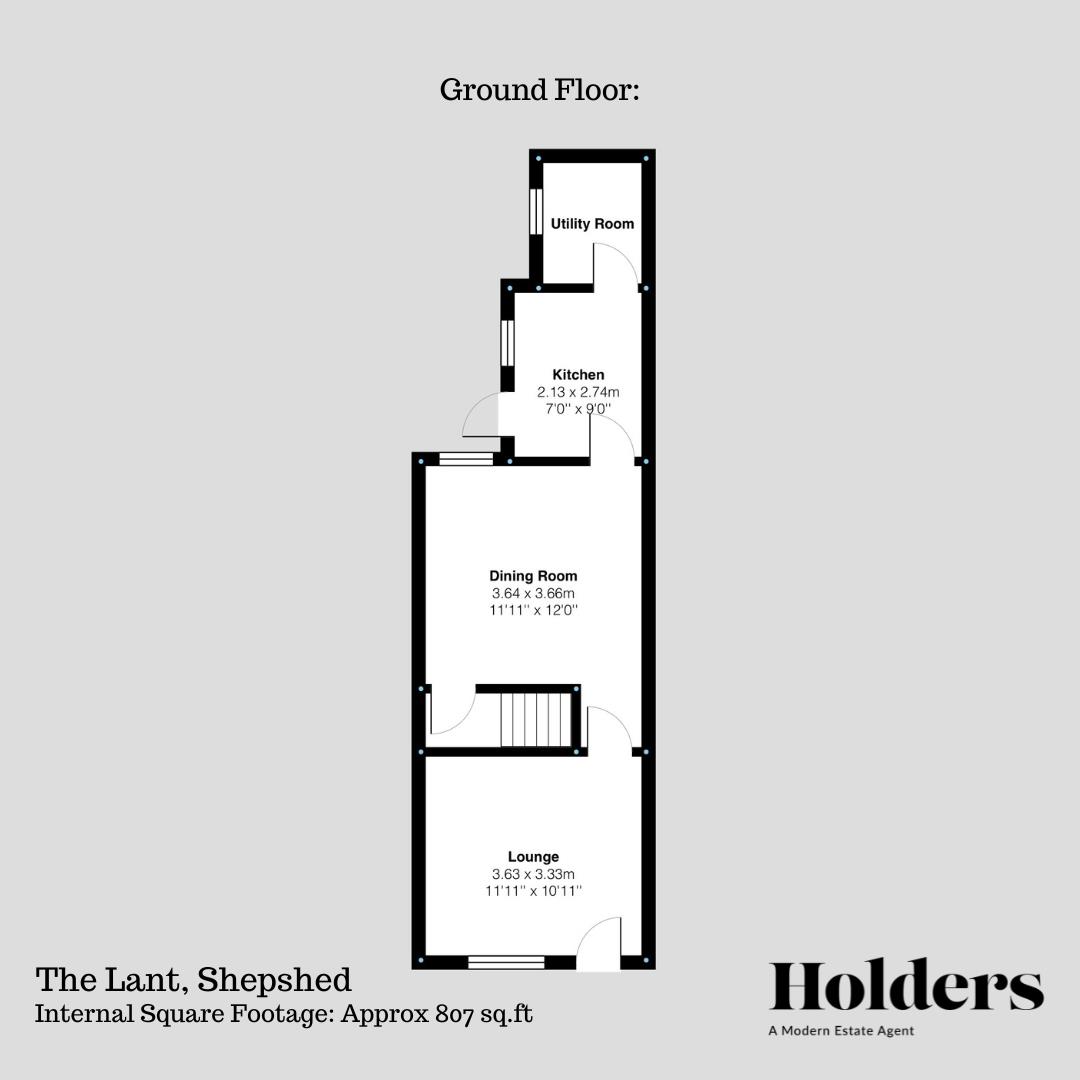 Ground Floor Floorplan for The Lant, Shepshed, Loughborough