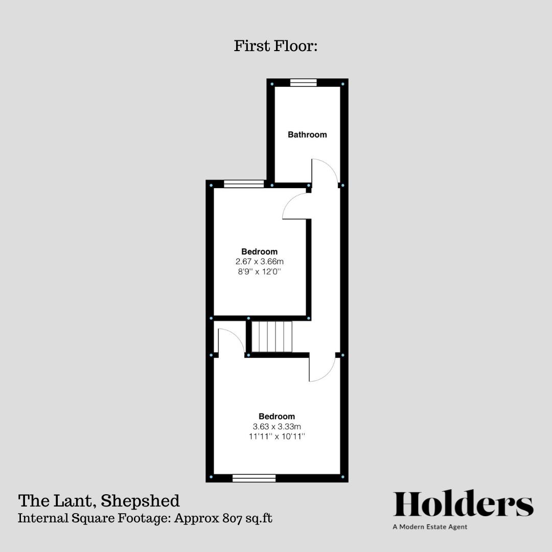 First Floor Floorplan for The Lant, Shepshed, Loughborough