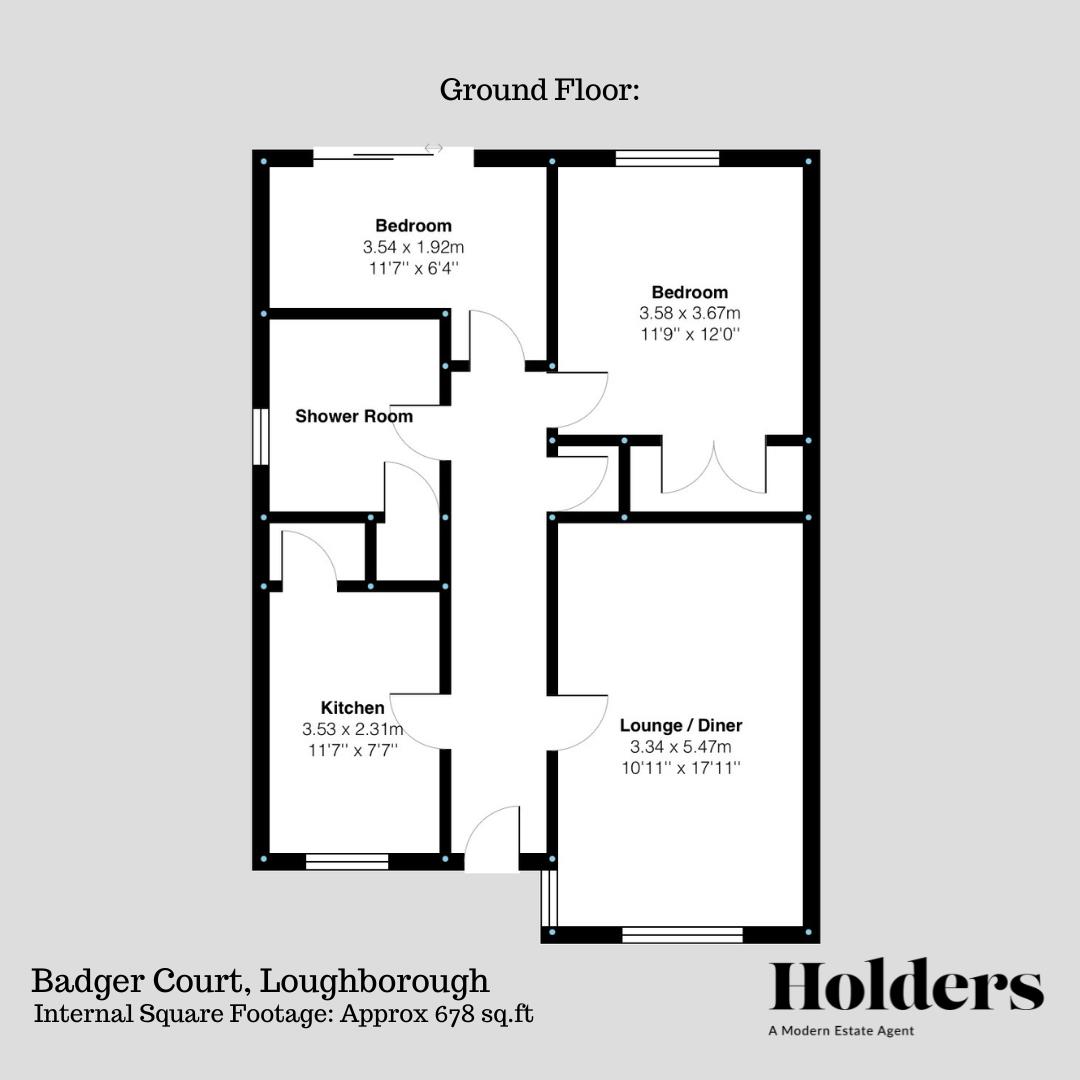 Floorplan Floorplan for Badger Court, Loughborough
