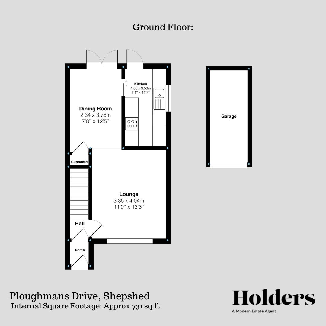 Ground Floor Floorplan for Ploughmans Drive, Shepshed, Loughborough