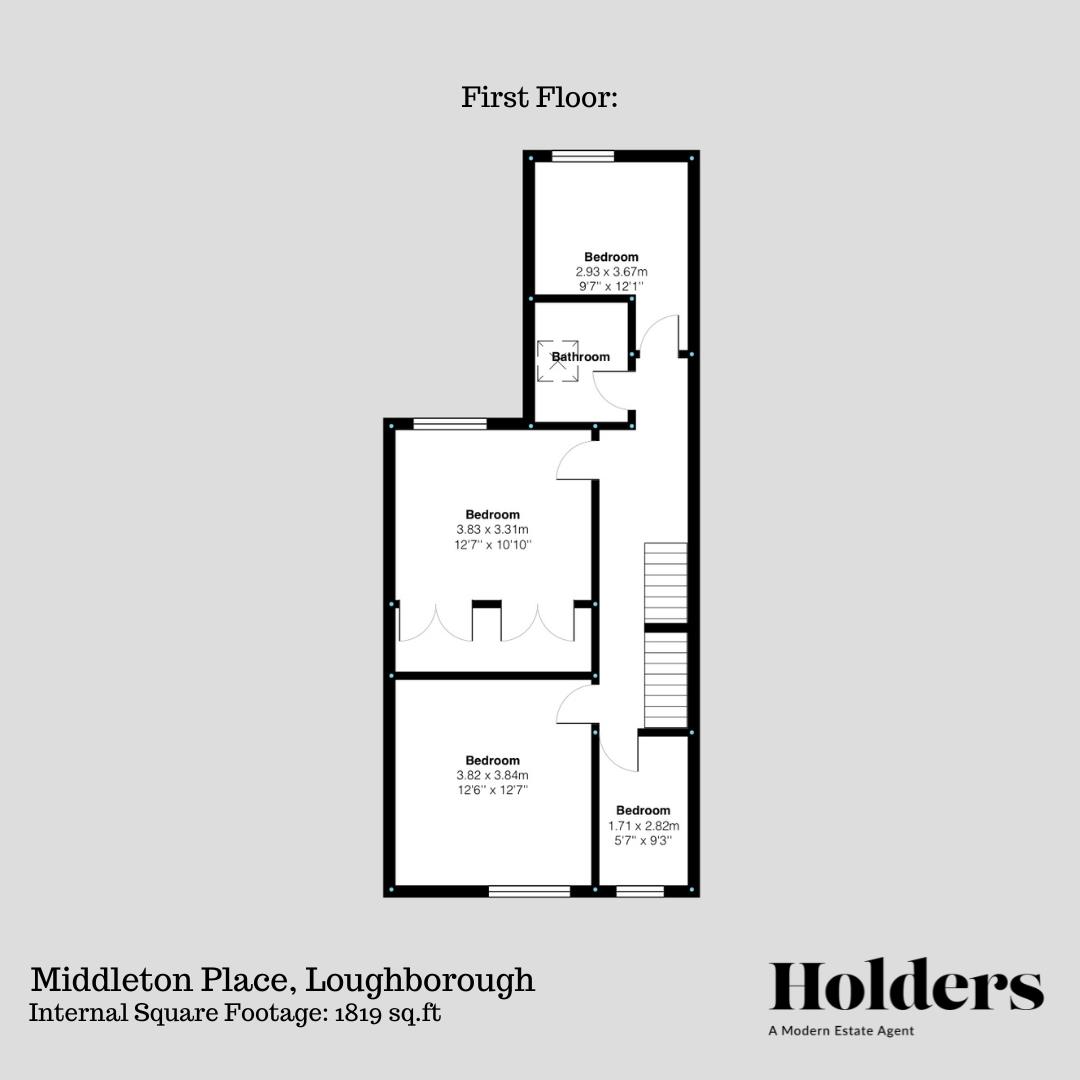 First Floor Floorplan for Middleton Place, Loughborough