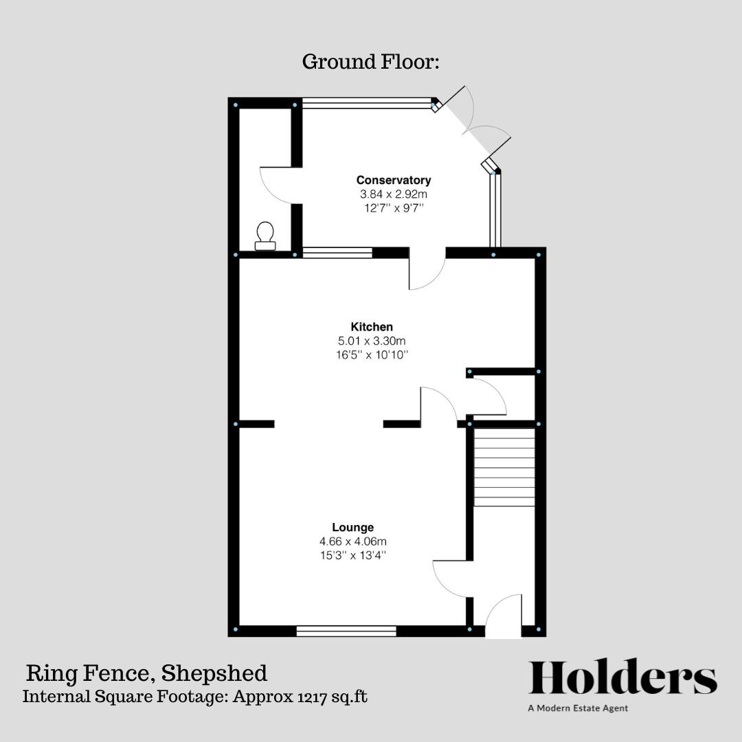Ground Floor Floorplan for Ring Fence, Shepshed, Loughborough