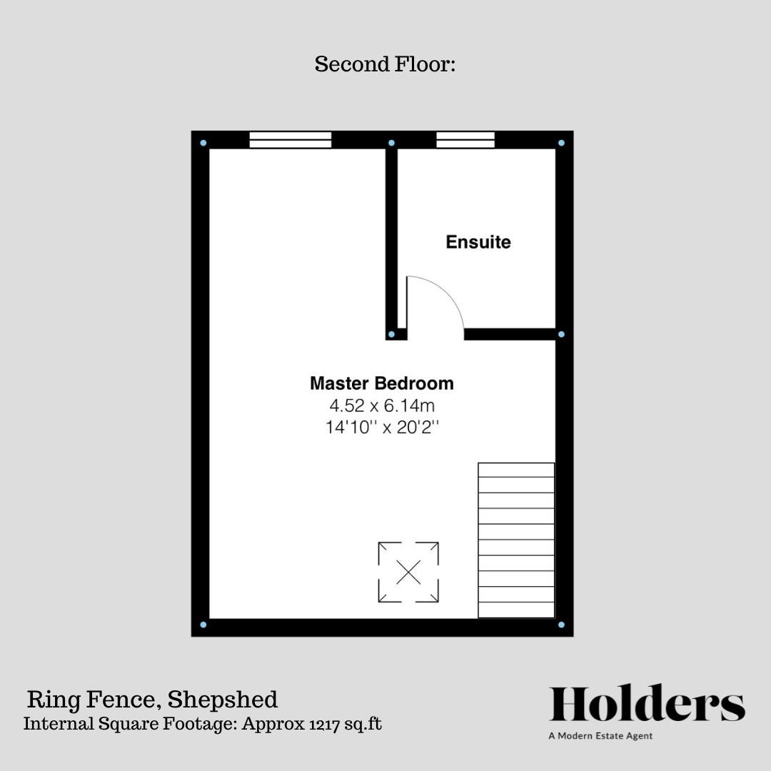 Second Floor Floorplan for Ring Fence, Shepshed, Loughborough