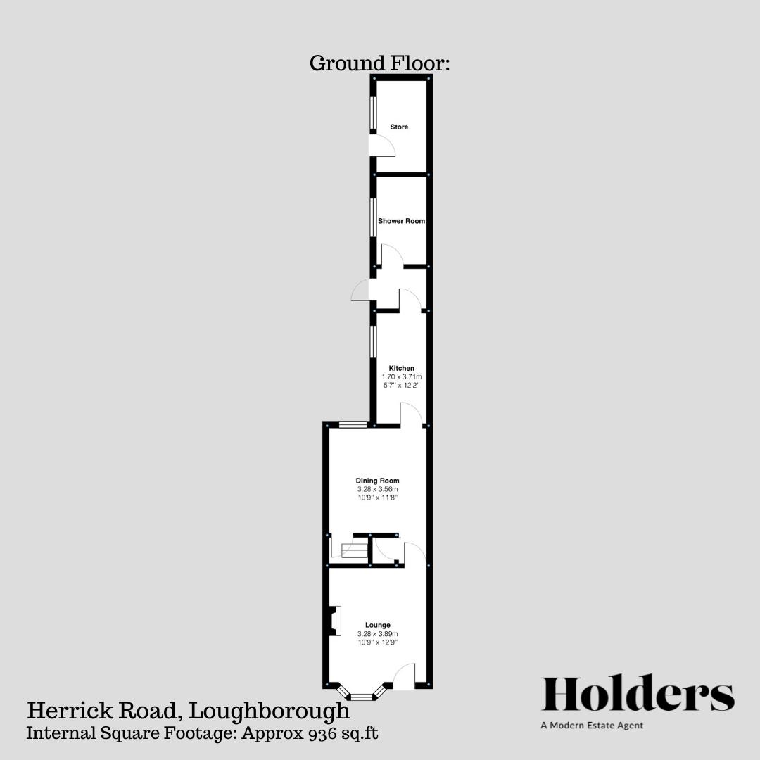 Ground Floor Floorplan for Herrick Road, Loughborough