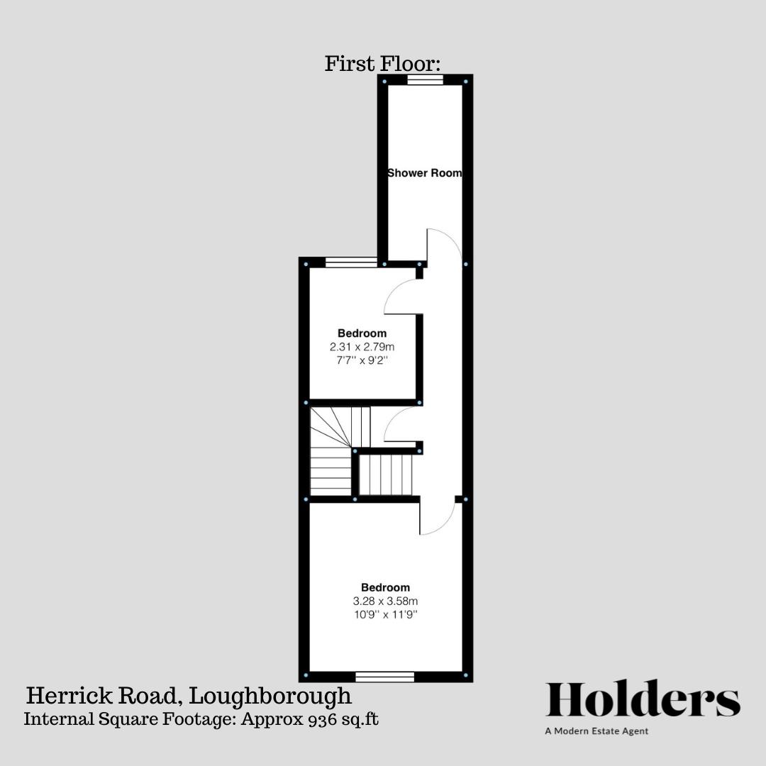 First Floor Floorplan for Herrick Road, Loughborough