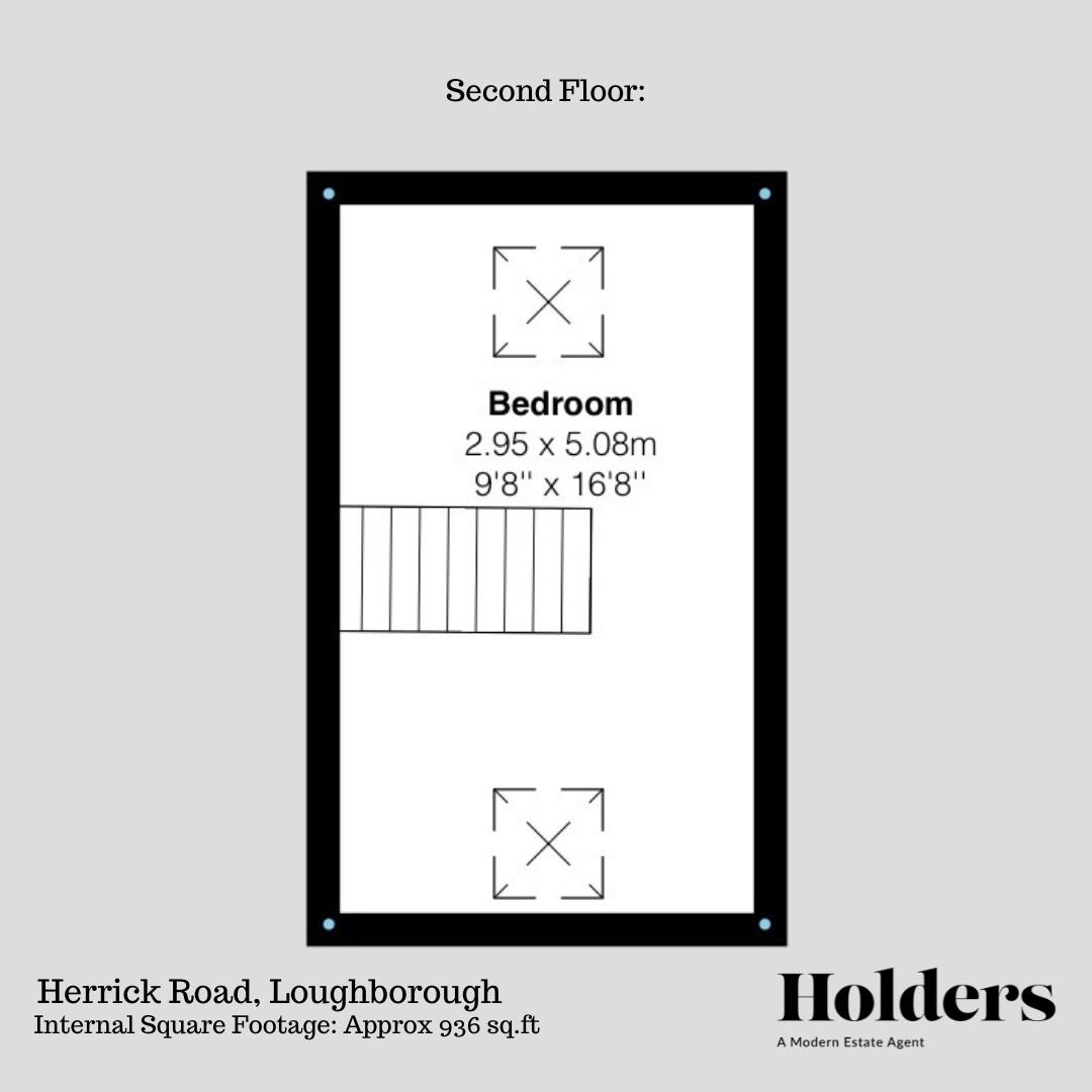 Second Floor Floorplan for Herrick Road, Loughborough