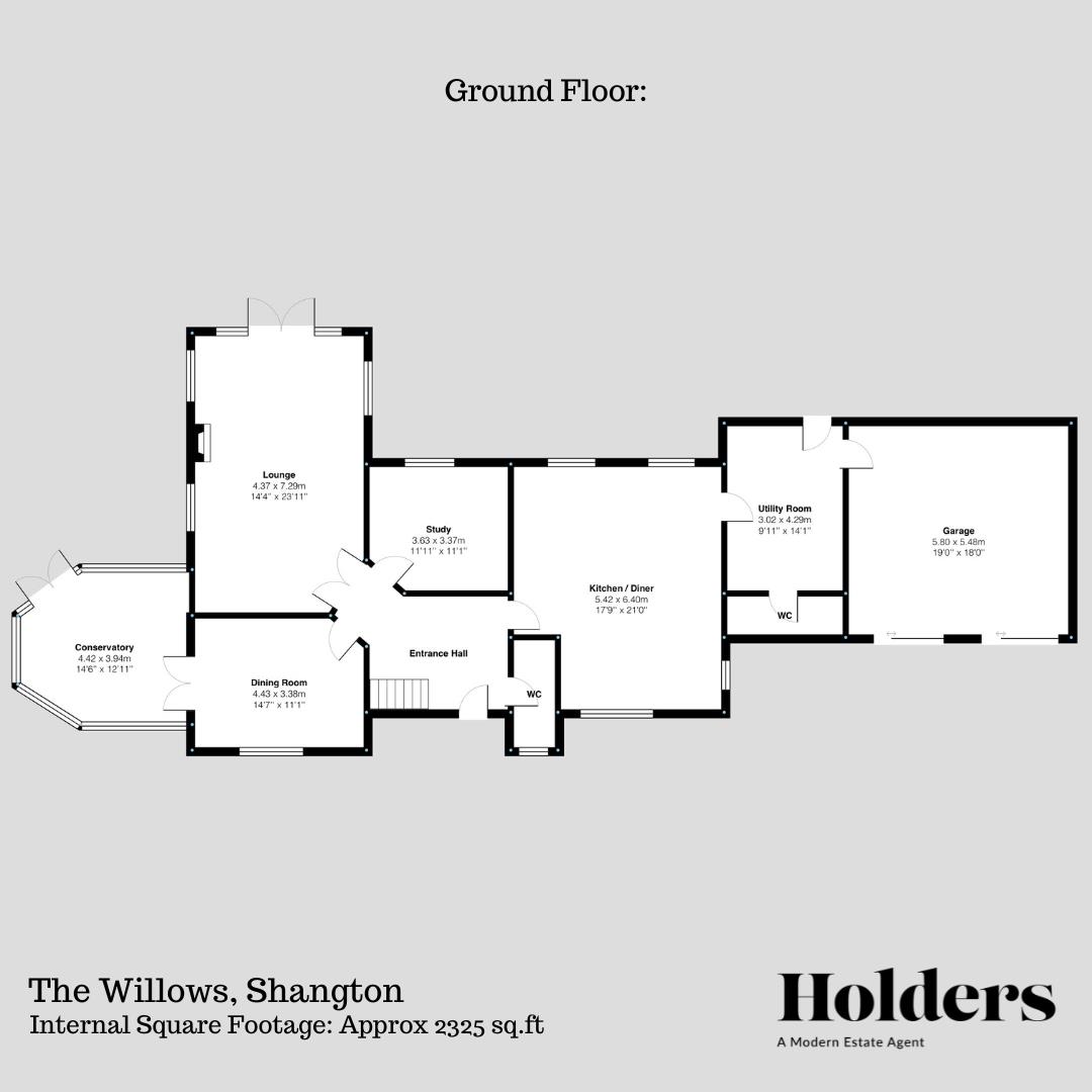 Ground Floor Floorplan for Main Street, Shangton, Leicester