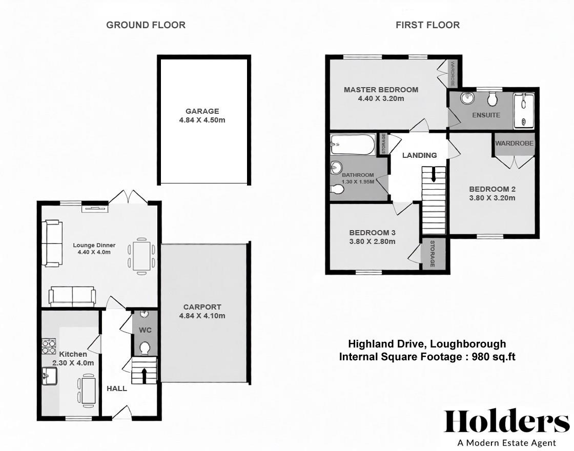 Floorplan Floorplan for Highland Drive, Loughborough