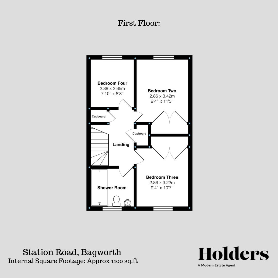 First Floor Floorplan for Station Road, Bagworth, Coalville