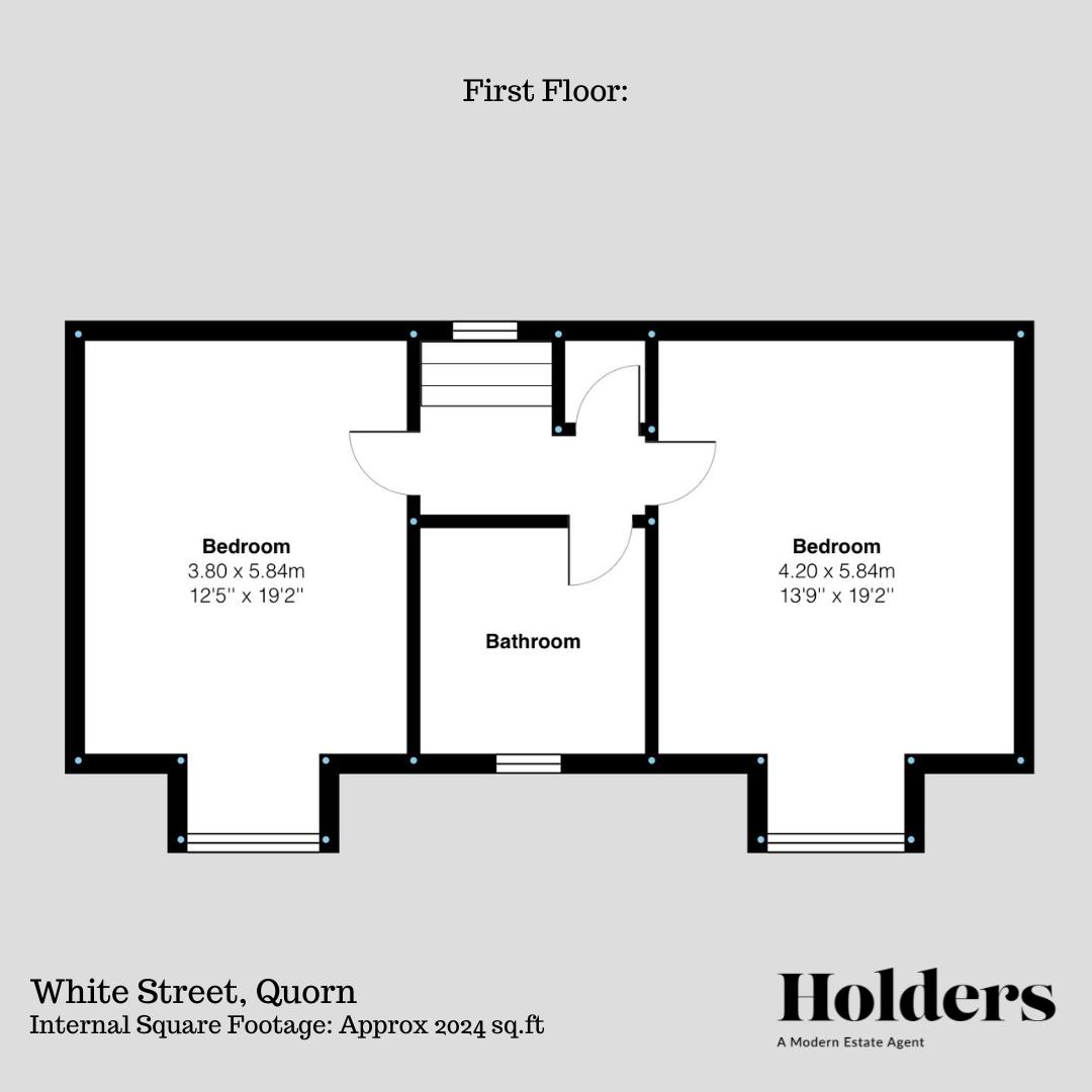 First Floor Floorplan for White Street, Quorn, Loughborough