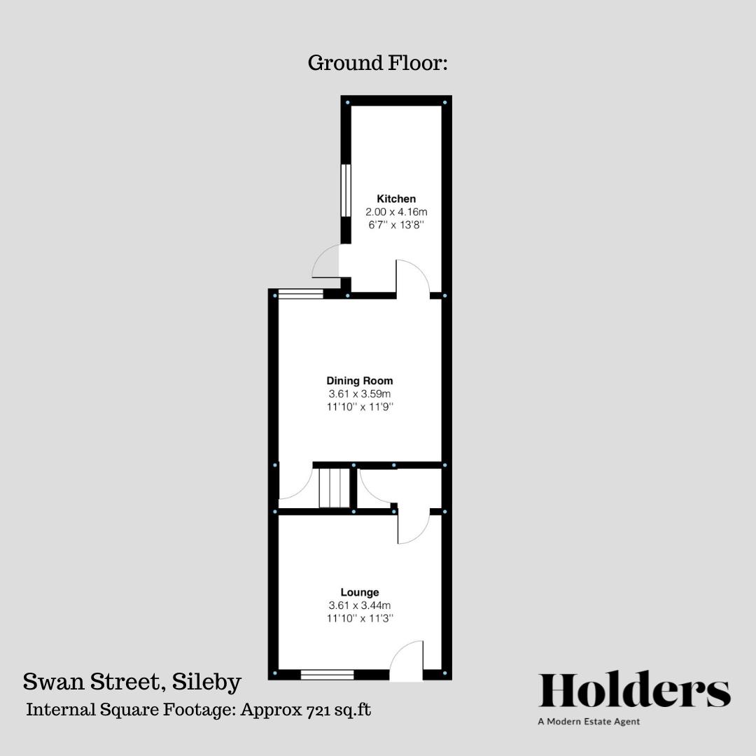 Ground Floor Floorplan for Swan Street, Sileby, Loughborough