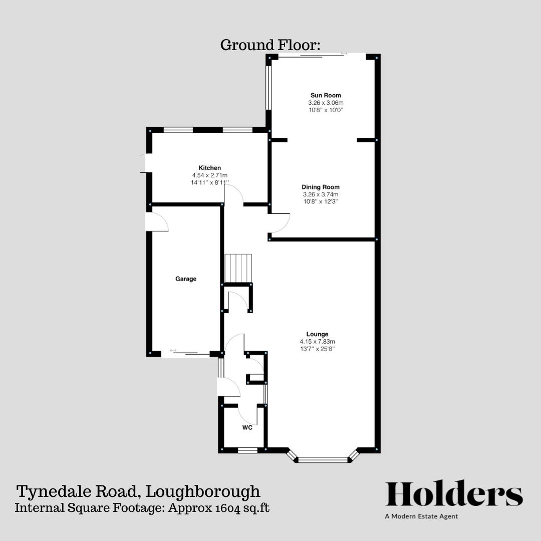 Ground Floor Floorplan for Tynedale Road, Loughborough