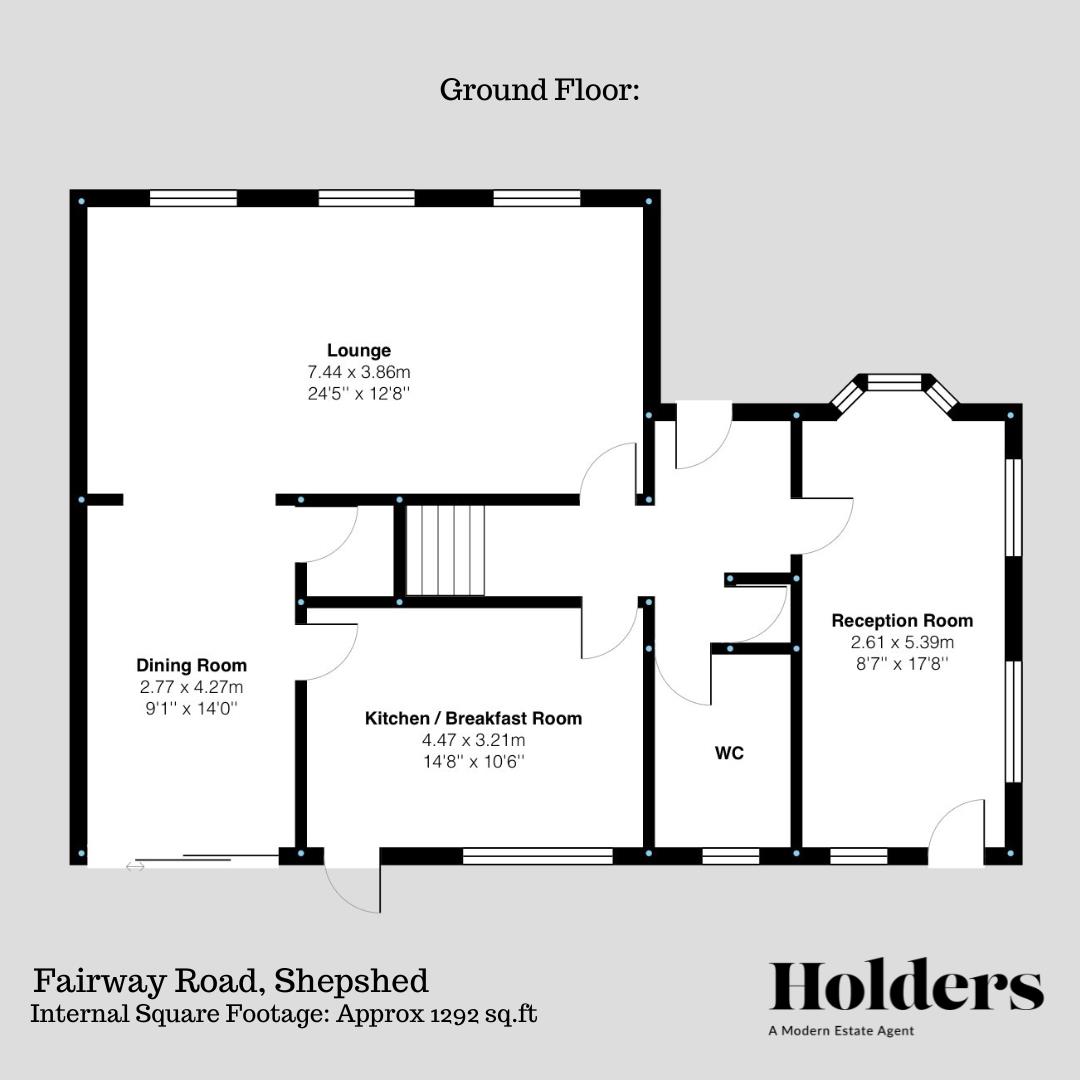 Ground Floor Floorplan for Fairway Road, Shepshed, Loughborough