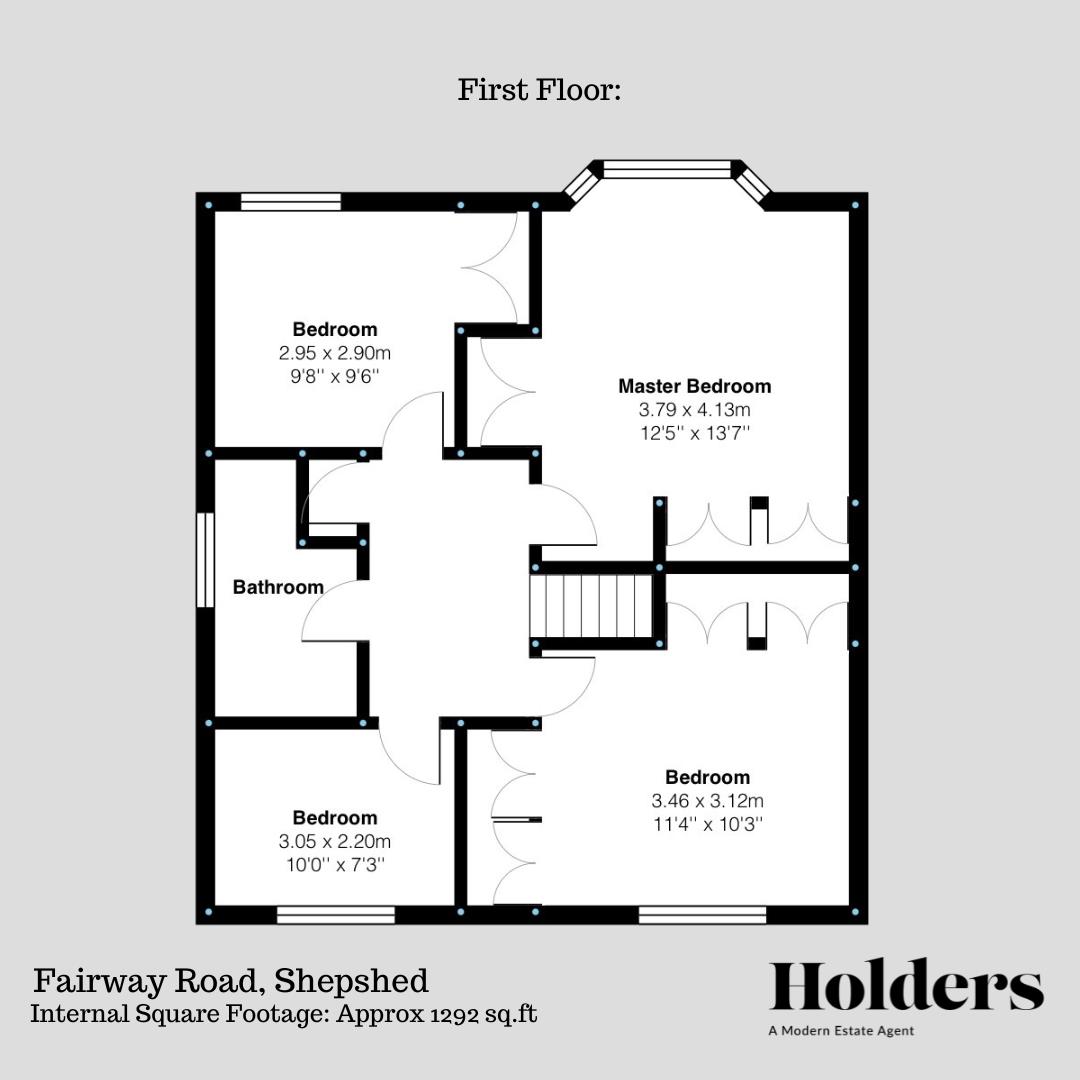 First Floor Floorplan for Fairway Road, Shepshed, Loughborough