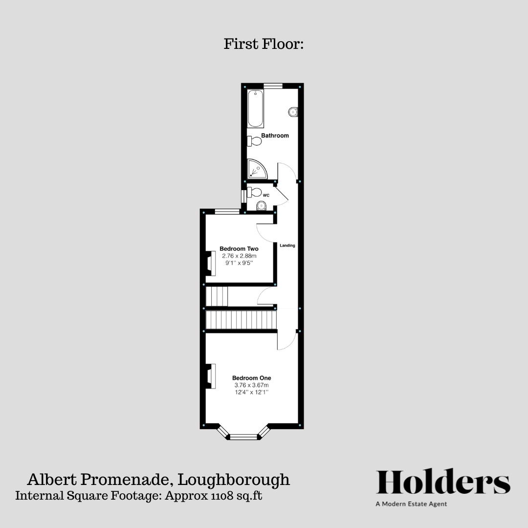 First Floor Floorplan for Albert Promenade, Loughborough
