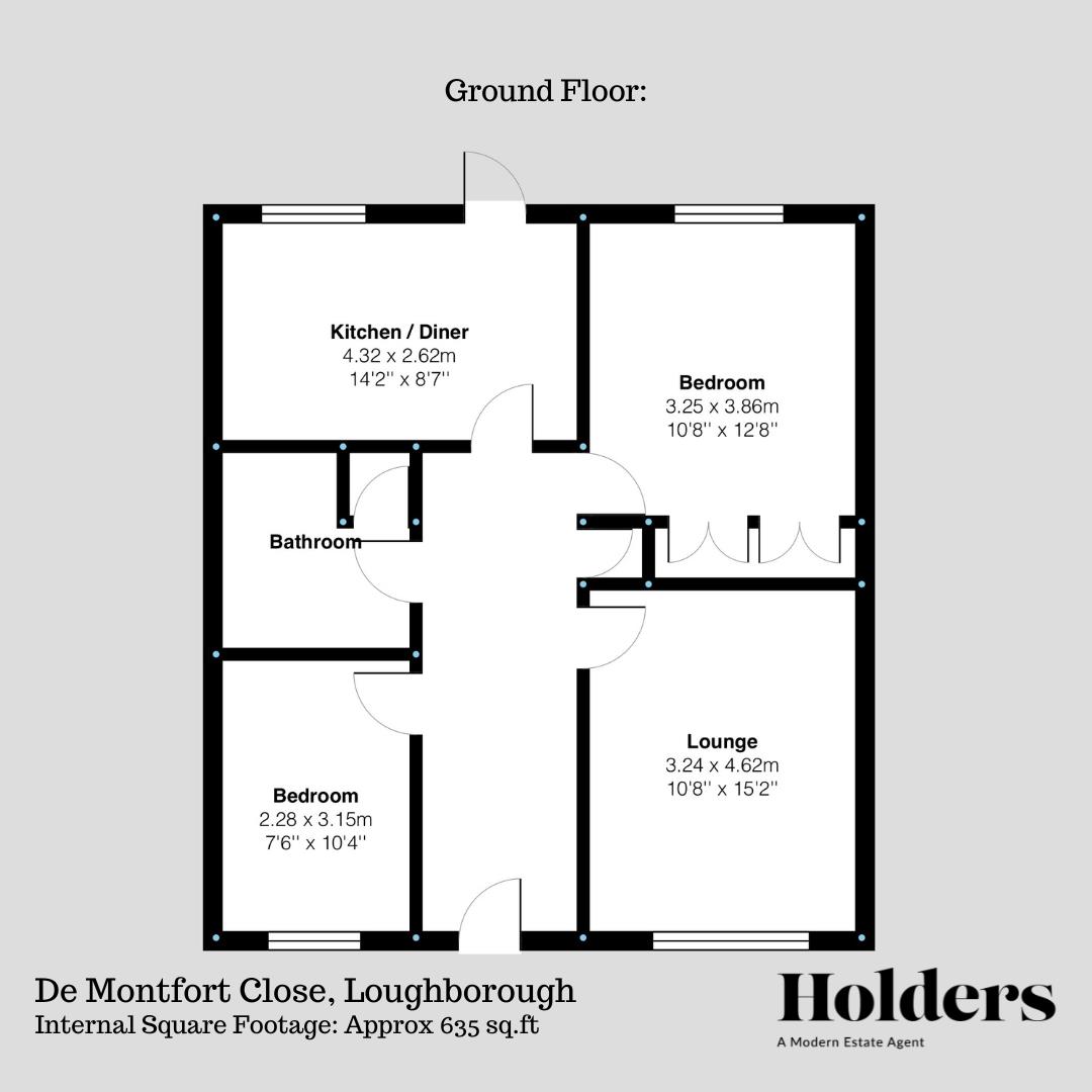 Floorplan Floorplan for De Montfort Close, Loughborough