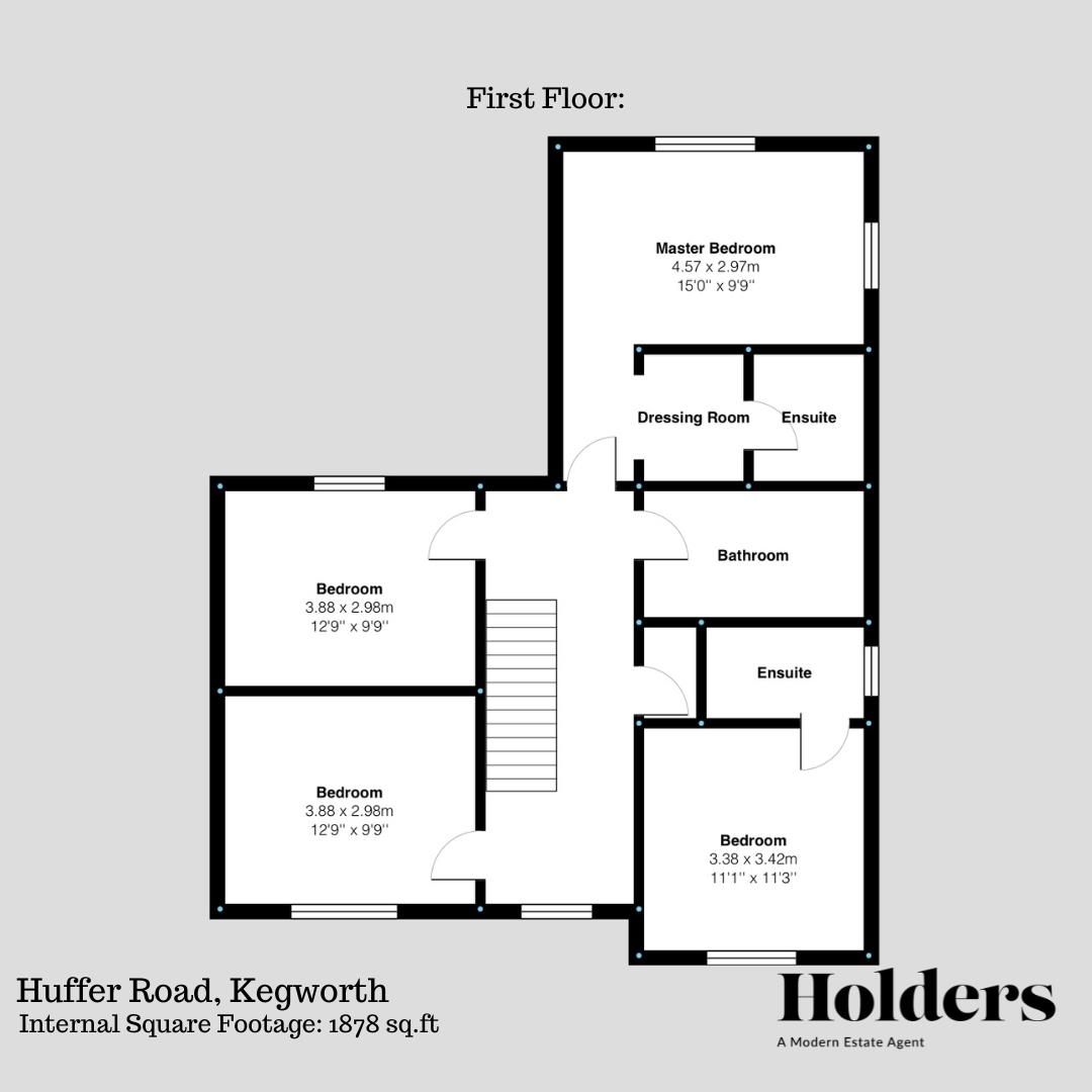 First Floor Floorplan for Huffer Road, Kegworth