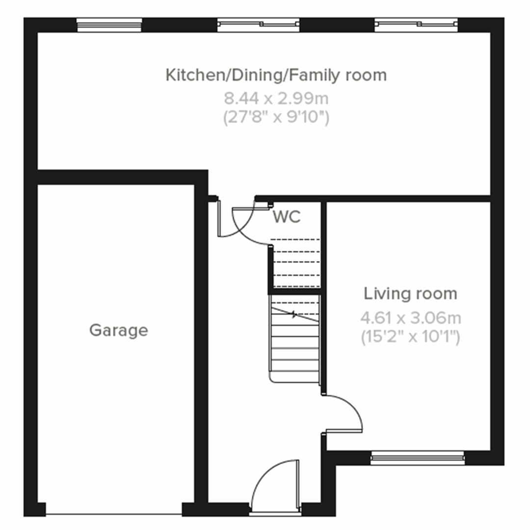 Ground Floor Floorplan for William Railton Road, Hathern, Loughborough