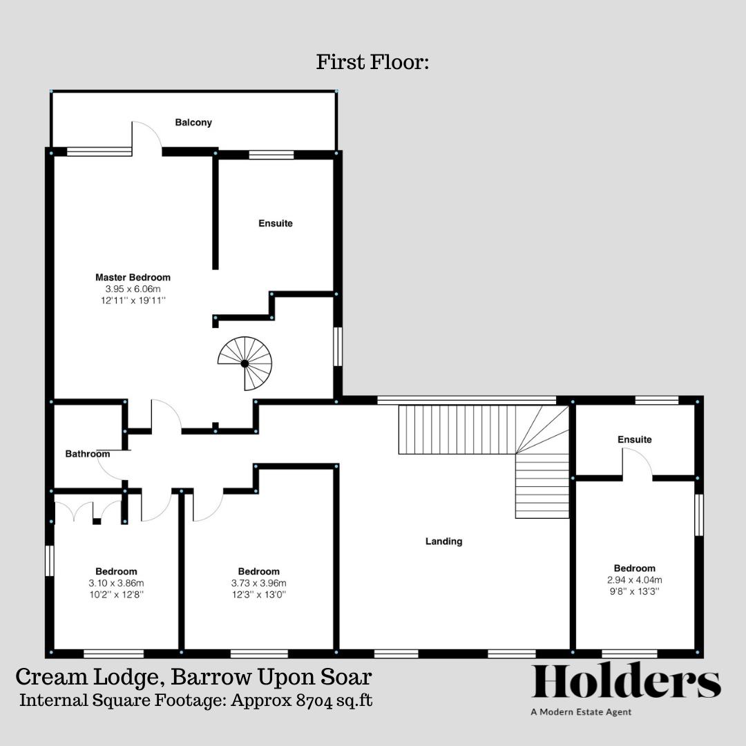 First Floor Floorplan for Melton Road, Barrow Upon Soar, Loughborough