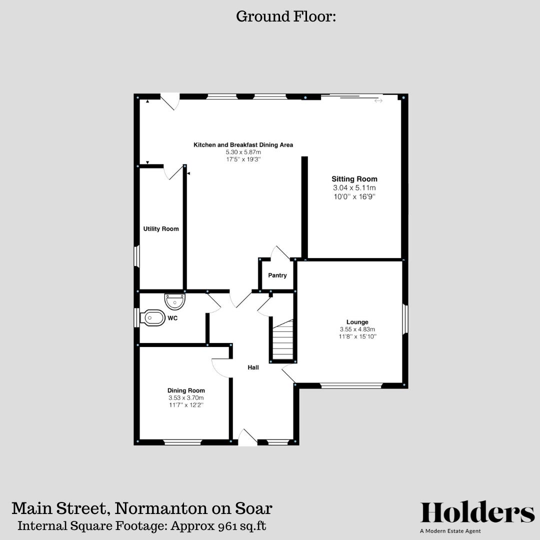 Ground Floor Floorplan for Main Street, Normanton On Soar, Loughborough