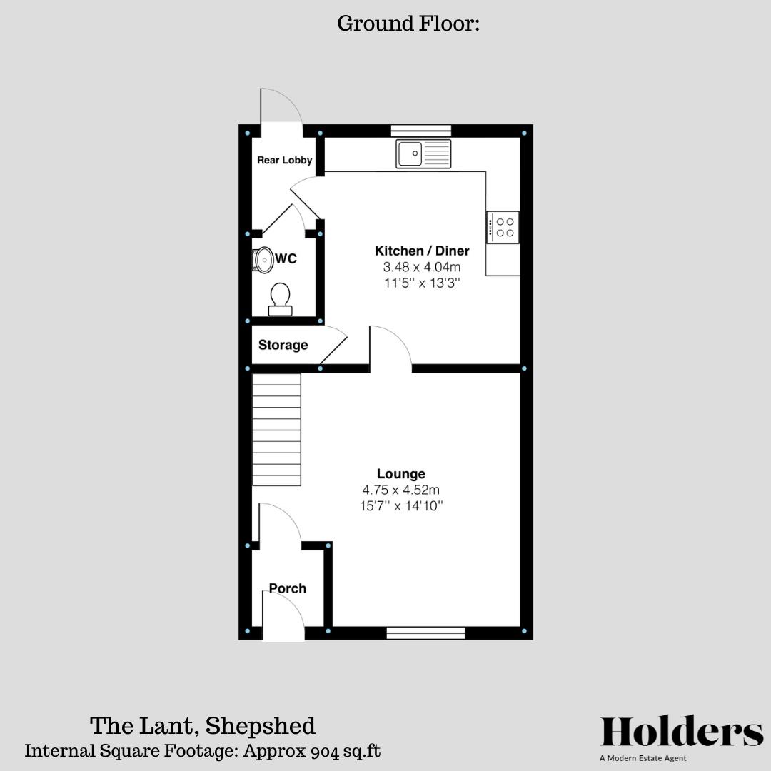 Ground Floor Floorplan for The Lant, Shepshed, Loughborough