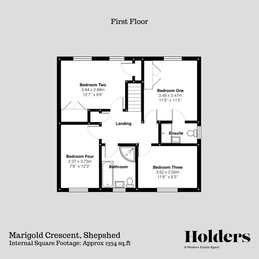 First Floor Floorplan for Marigold Crescent, Shepshed
