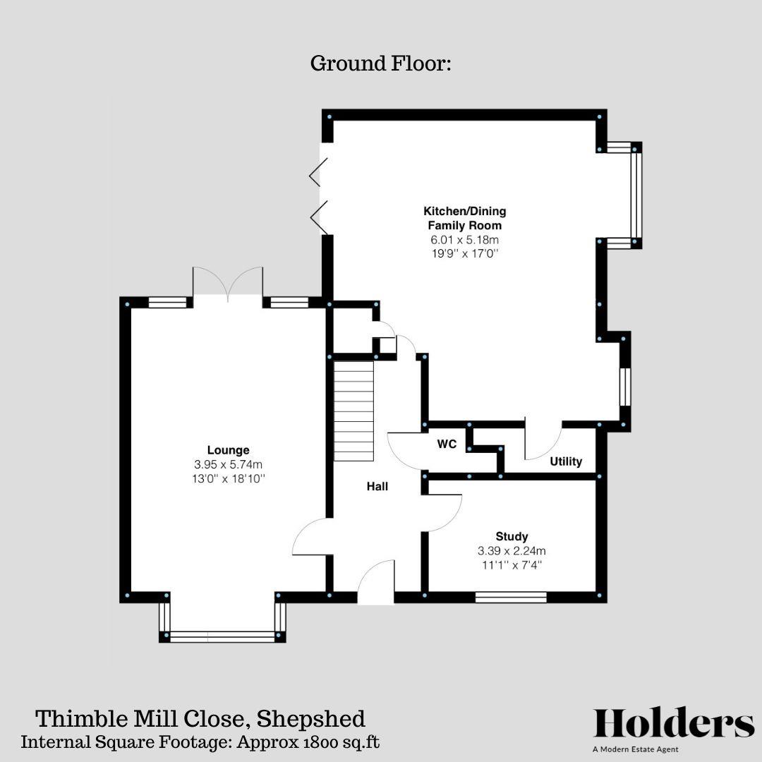 4DTHIMBLE GF.jpg Floorplan for Oakley Road, Shepshed, Loughborough