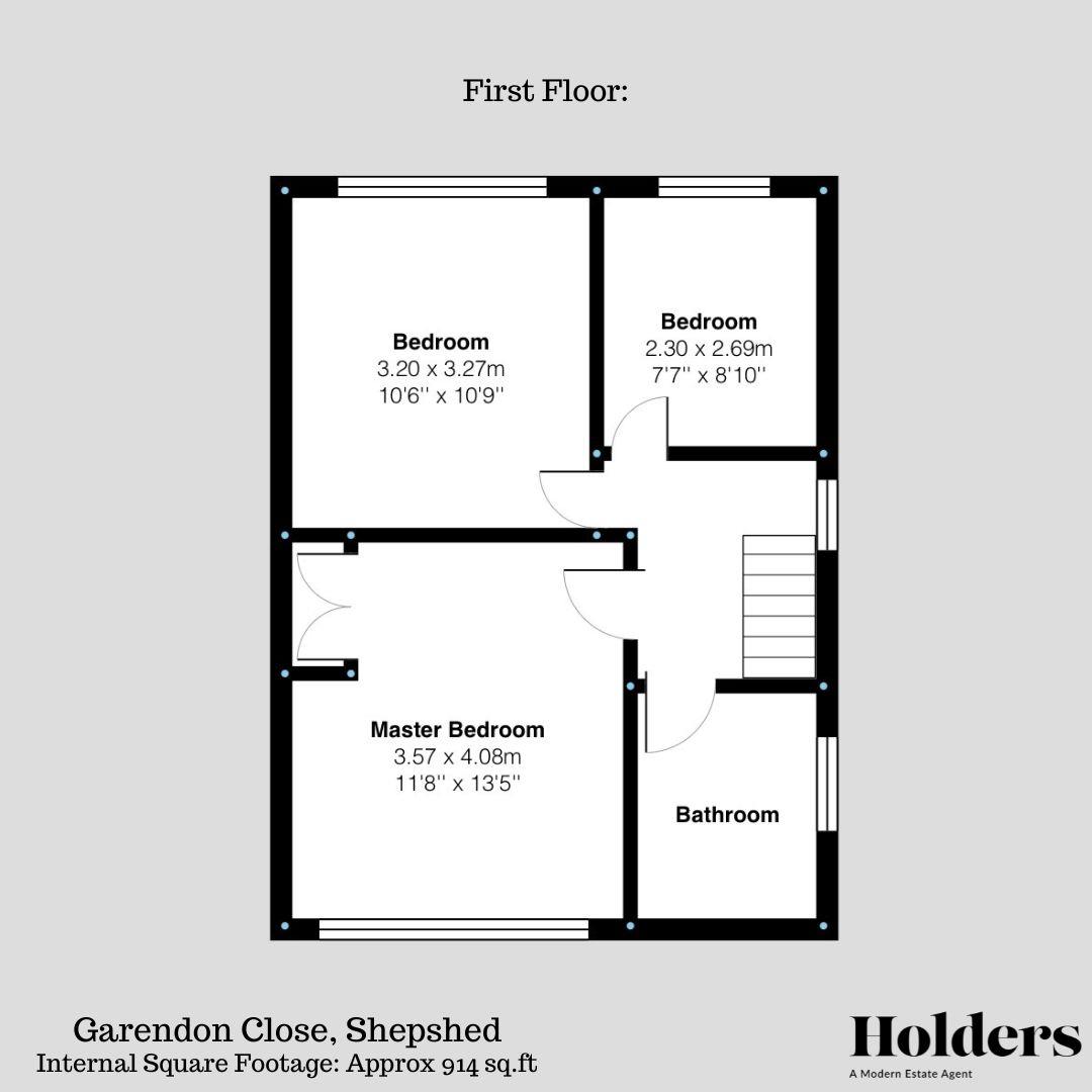 GARENDON CLOSE FF FP.jpg Floorplan for Garendon Close, Shepshed