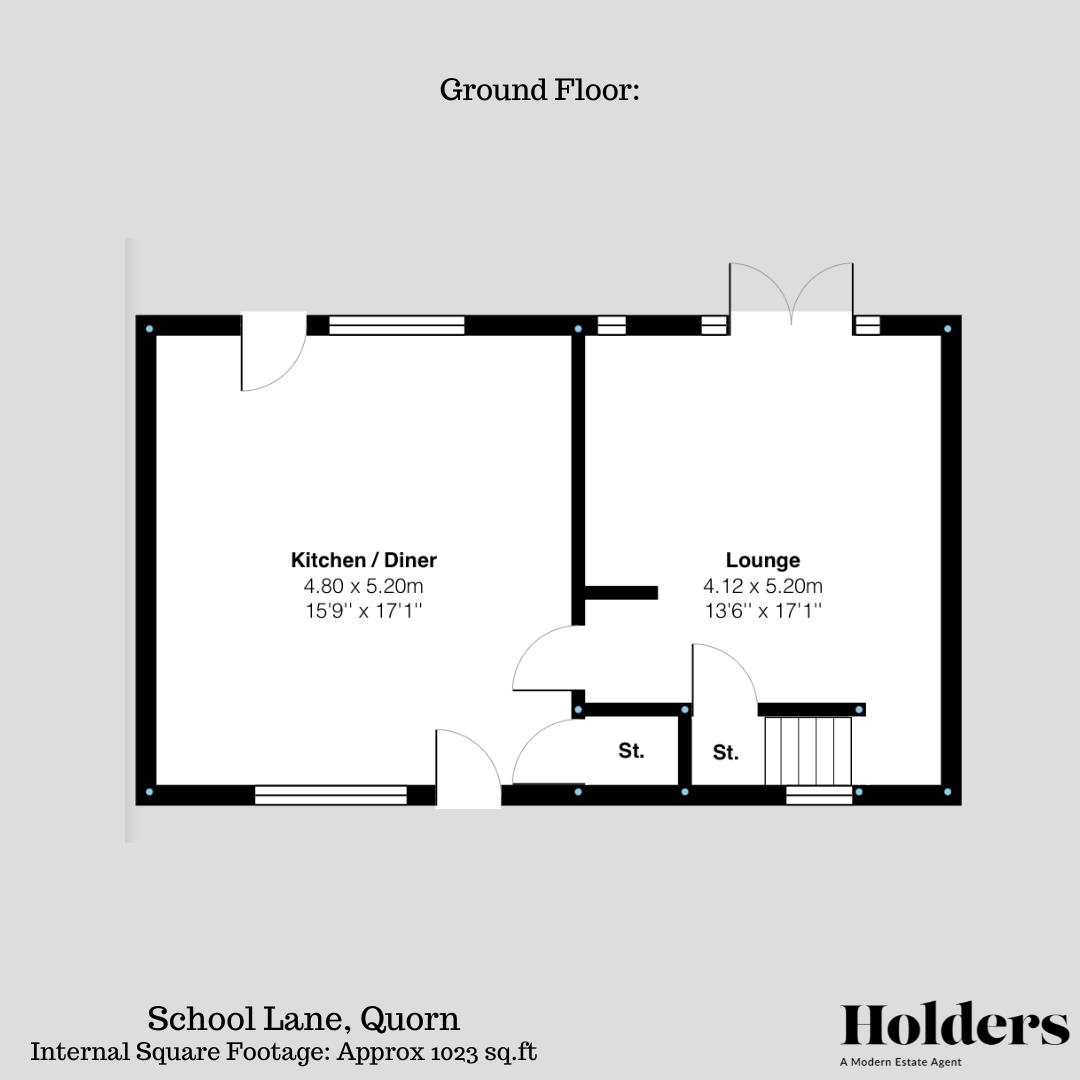 SCHOOL LANE GF FP.png Floorplan for School Lane, Quorn, Loughborough