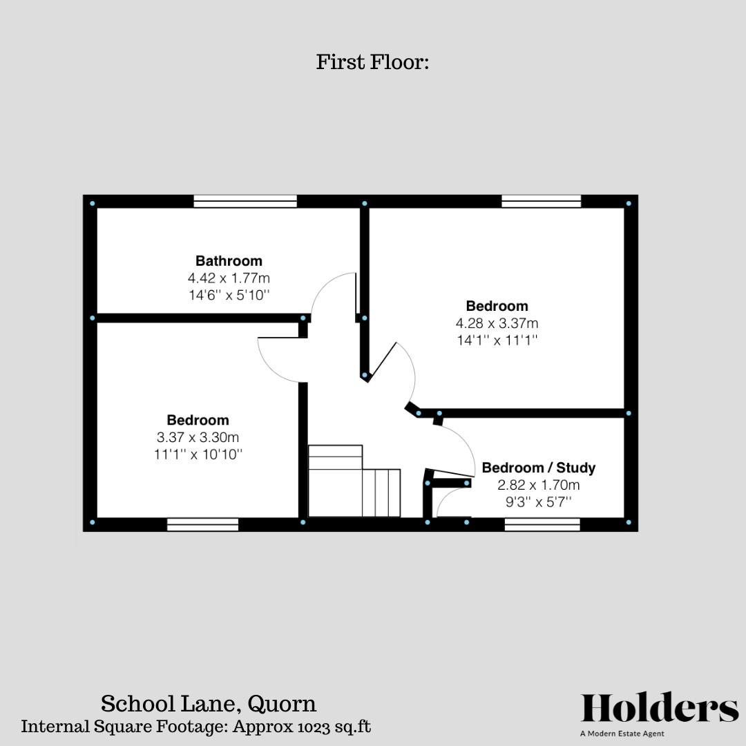 SCHOOL LANE FF FP.png Floorplan for School Lane, Quorn, Loughborough