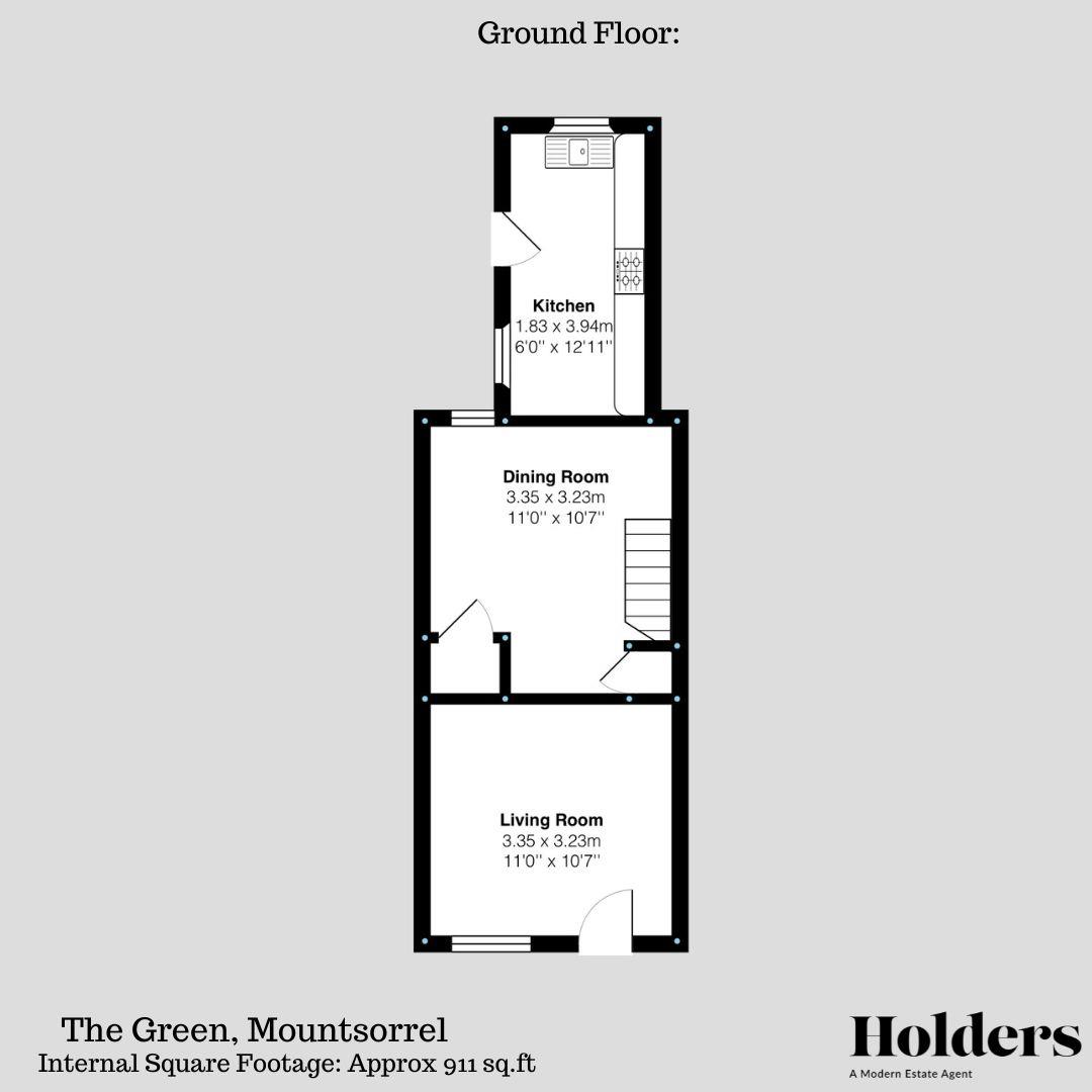 Ground Floor Floorplan for The Green, Mountsorrel