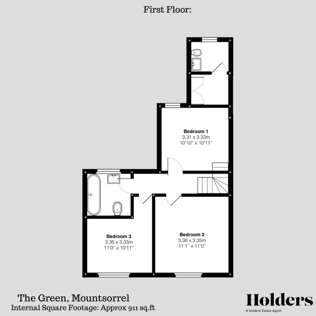 First Floor Floorplan for The Green, Mountsorrel