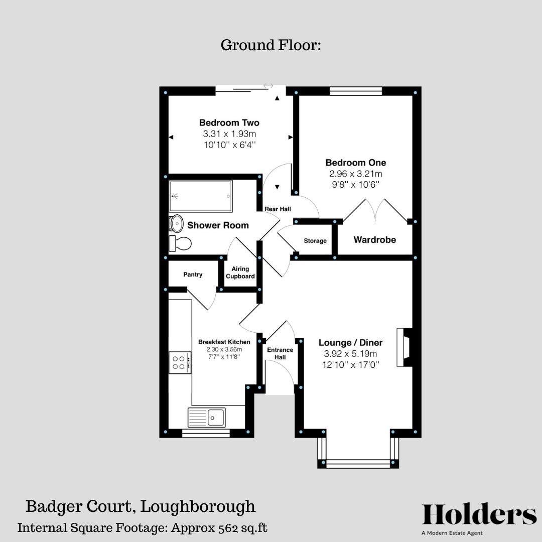 Floor Plan Floorplan for Badger Court, Loughborough