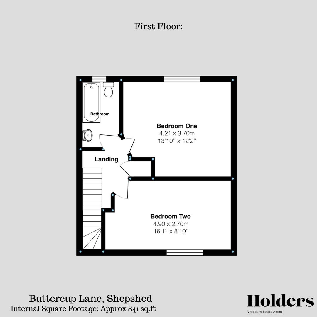 First Floor Floorplan for Buttercup Lane, Shepshed