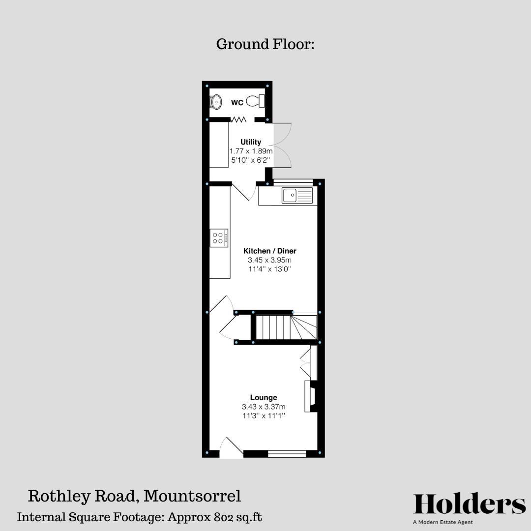 Ground Floor Floorplan for Rothley Road, Mountsorrel