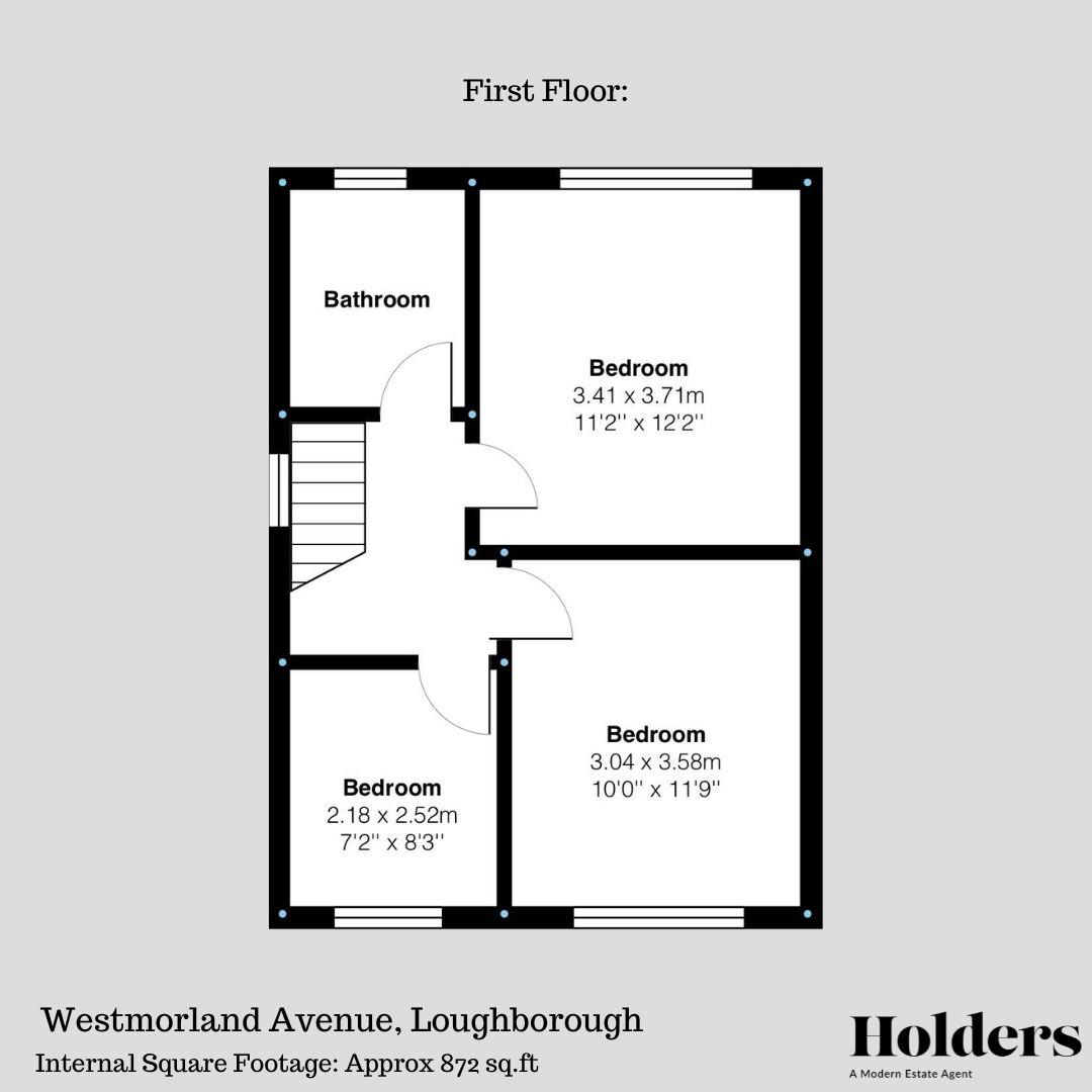 FF FP Floorplan for Westmorland Avenue, Loughborough