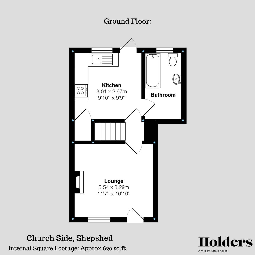 Ground Floor Floorplan for Church Side, Shepshed