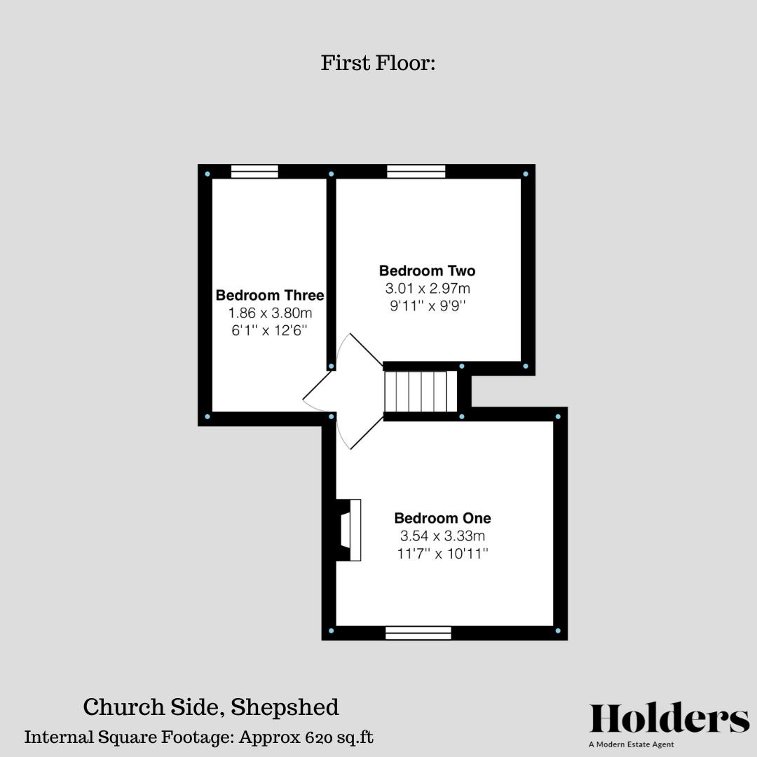 First Floor Floorplan for Church Side, Shepshed