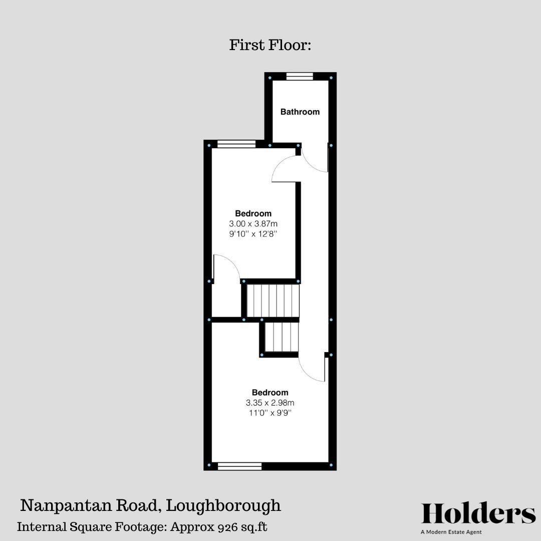 First Floor Floorplan for Nanpantan Road, Loughborough, Leicestershire,