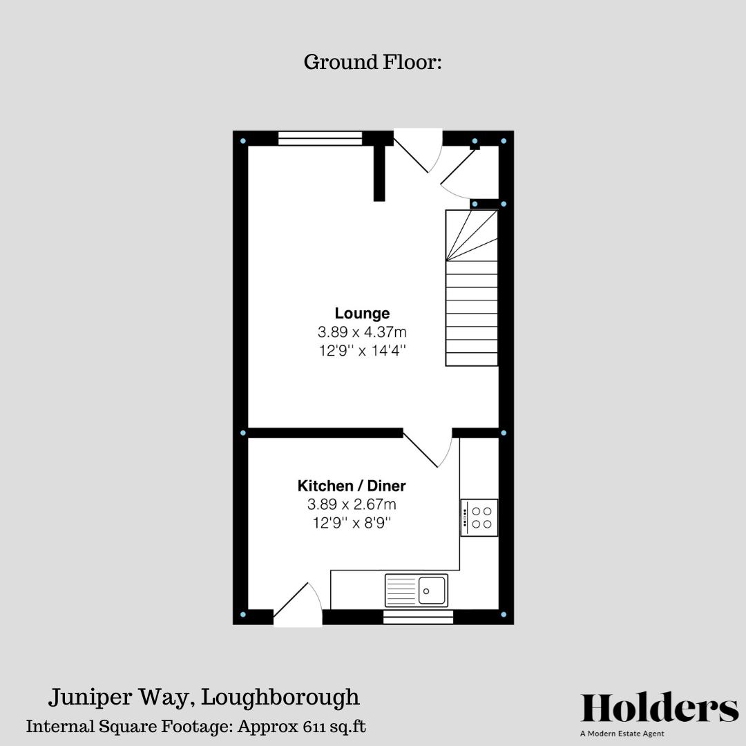 Ground Floor Floorplan for Juniper Way, Loughborough